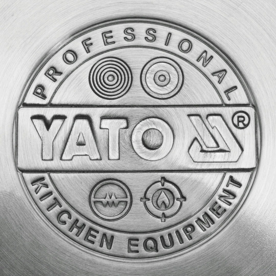 Profesionálna gastronomická panvica Yato Gastro, vhodná na všetky typy sporákov, z nehrdzavejúcej ocele, priemer 20 cm, objem 1,3 l, vhodná do umývačky riadu, YG-00100