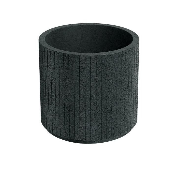 Kvetináč Ethick Coro Round, priemer 40 cm, výška 36 cm, matná povrchová úprava, odolný voči poveternostným vplyvom, odtokový otvor, farba tmavý grafit, TCR40-109GR