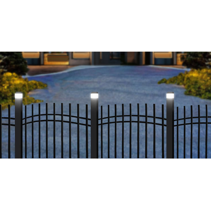 Solárna LED lampa na stĺpik GreenBlue, 60 x 60 mm, oblúkový kryt, GB126, 2 ks