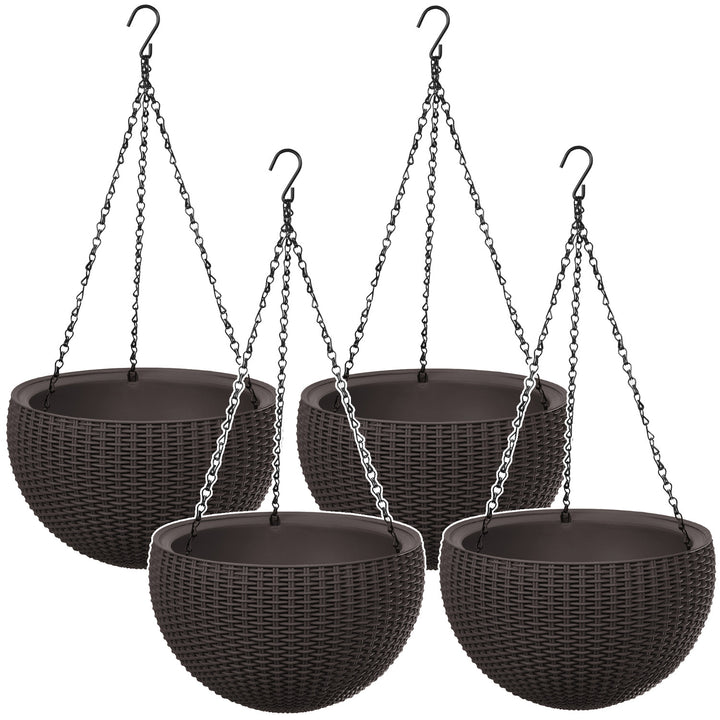 Závesný kvetináč Keter Sphere Planter, hnedá farba, 4 ks