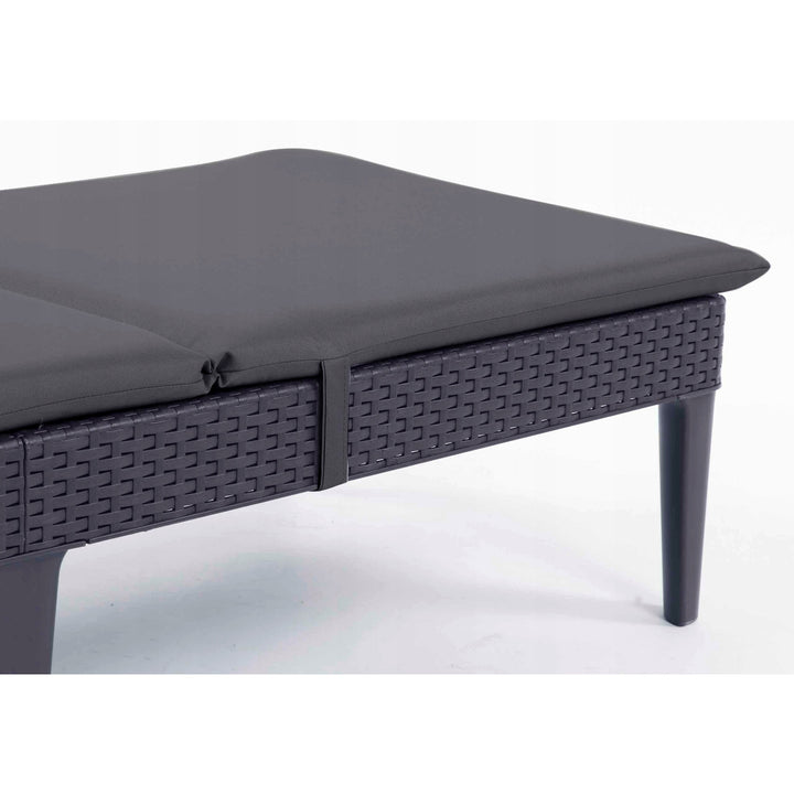 Vankúš na ležadlo Jaipur, farba tmavošedá, tkanina S-500, rozmery 190 x 60 cm, dva systémy upevnenia, vodoodolný, možnosť prania vcelku, S-49