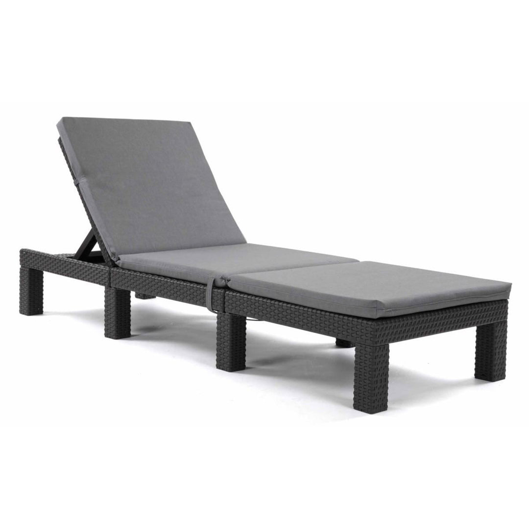 Vankúš na ležadlo Daytona, farba sivá, tkanina S-550 Melange, rozmery 192 x 64 cm, upevnenie pomocou gumového pásu, vodoodolný, Melange S-23