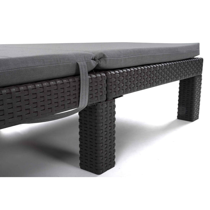 Vankúš na ležadlo Daytona, farba sivá, tkanina S-550 Melange, rozmery 192 x 64 cm, upevnenie pomocou gumového pásu, vodoodolný, Melange S-23