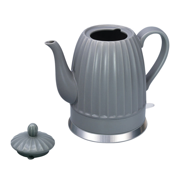 Keramická rýchlovarná kanvica Maestro, farba sivá, výkon 1500 W, objem 1,5 l, otočná základňa, ukazovateľ hladiny vody, napájací kábel 65 cm, MR-077