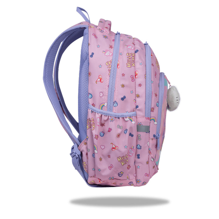 Školský batoh Hello Kitty Coolpack, veľkosť Primo Pro (16"), tvarované chrbtové čelo a polstrované ramenné popruhy, 2 hlavné priehradky a vrecko na notebook, zosilnené dno, F162025