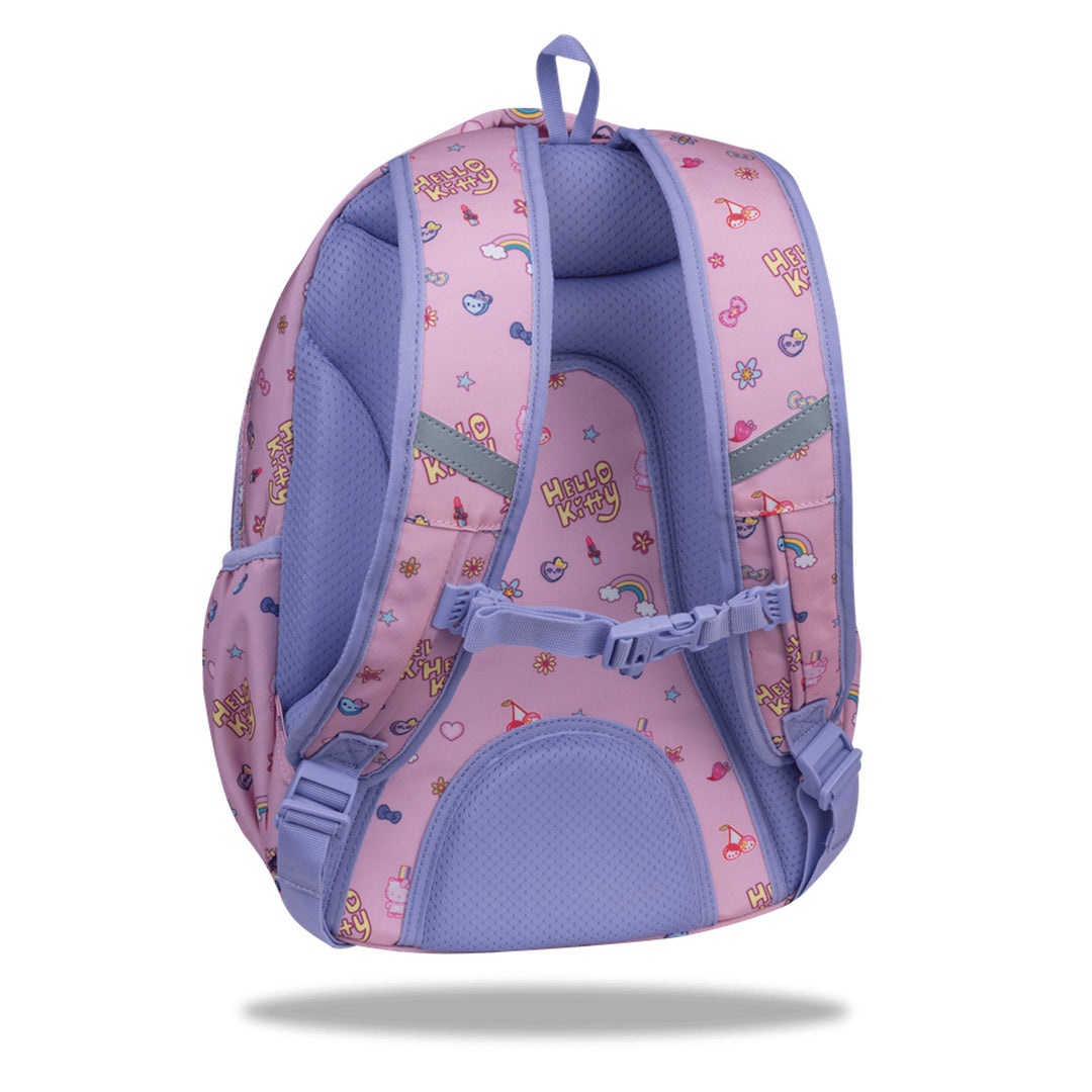 Školský batoh Hello Kitty Coolpack, veľkosť Primo Pro (16"), tvarované chrbtové čelo a polstrované ramenné popruhy, 2 hlavné priehradky a vrecko na notebook, zosilnené dno, F162025