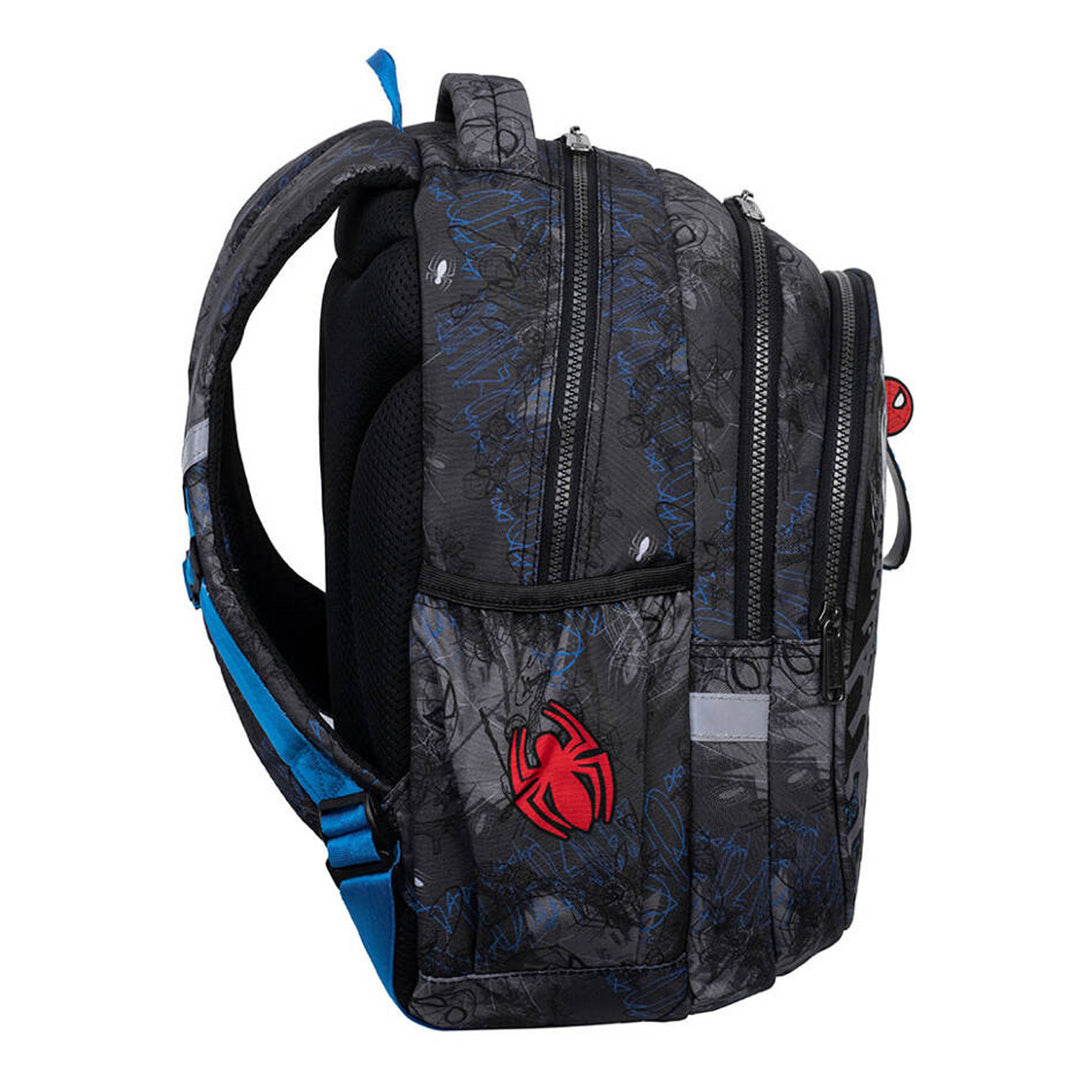 Školský batoh Spiderman Coolpack, veľkosť Jerry (15"), tvarované chrbátové čelo, 3 priestranné priehradky, zosilnené dno, F029777
