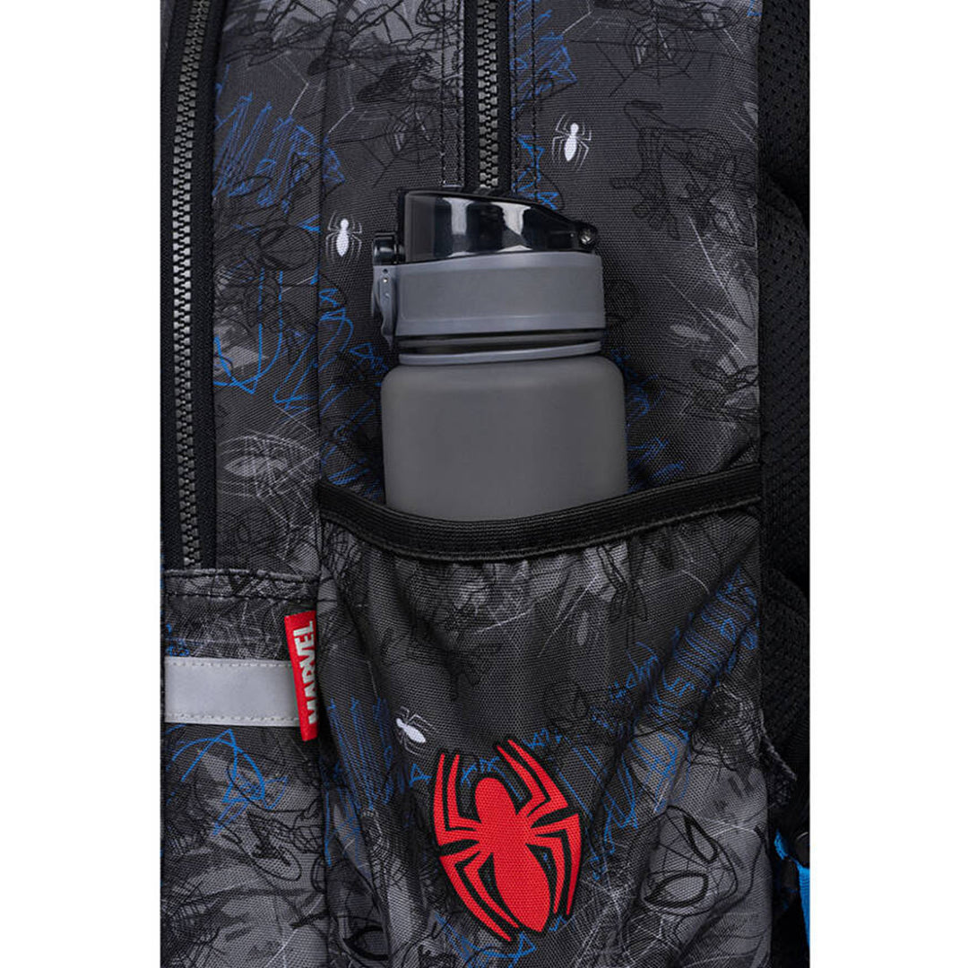Školský batoh Spiderman Coolpack, veľkosť Jerry (15"), tvarované chrbátové čelo, 3 priestranné priehradky, zosilnené dno, F029777