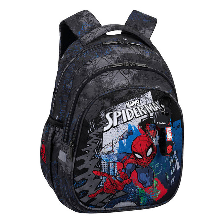 Školský batoh Spiderman Coolpack, veľkosť Jerry (15"), tvarované chrbátové čelo, 3 priestranné priehradky, zosilnené dno, F029777