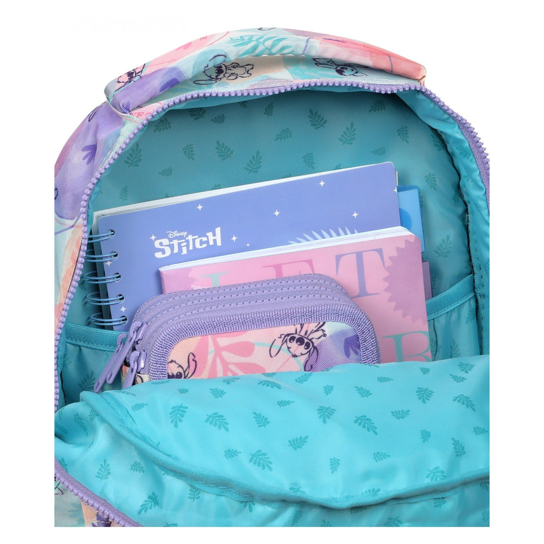Školská sada Stitch Coolpack, dvojkomorový batoh Jerry (15"), puzdro na ceruzky Jumper 3 a športová taška na topánky