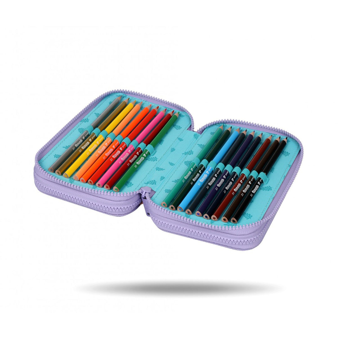 Školská sada Stitch Coolpack, dvojkomorový batoh Jerry (15"), puzdro na ceruzky Jumper 3 a športová taška na topánky