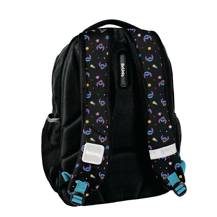 Školská súprava Stitch Paso, batoh s tromi priehradkami, oddelením na notebook a zosilneným dnom, puzdro na písacie potreby s gumičkami, vrece na topánky, ktoré sa dá pripnúť na chrbát, DS26MM