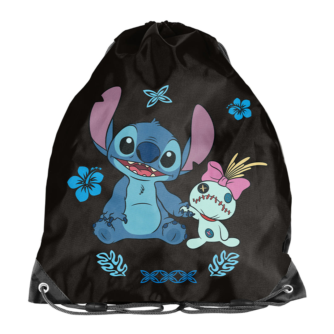 Školská súprava Stitch Paso, batoh s tromi priehradkami, oddelením na notebook a zosilneným dnom, puzdro na písacie potreby s gumičkami, vrece na topánky, ktoré sa dá pripnúť na chrbát, DS26MM
