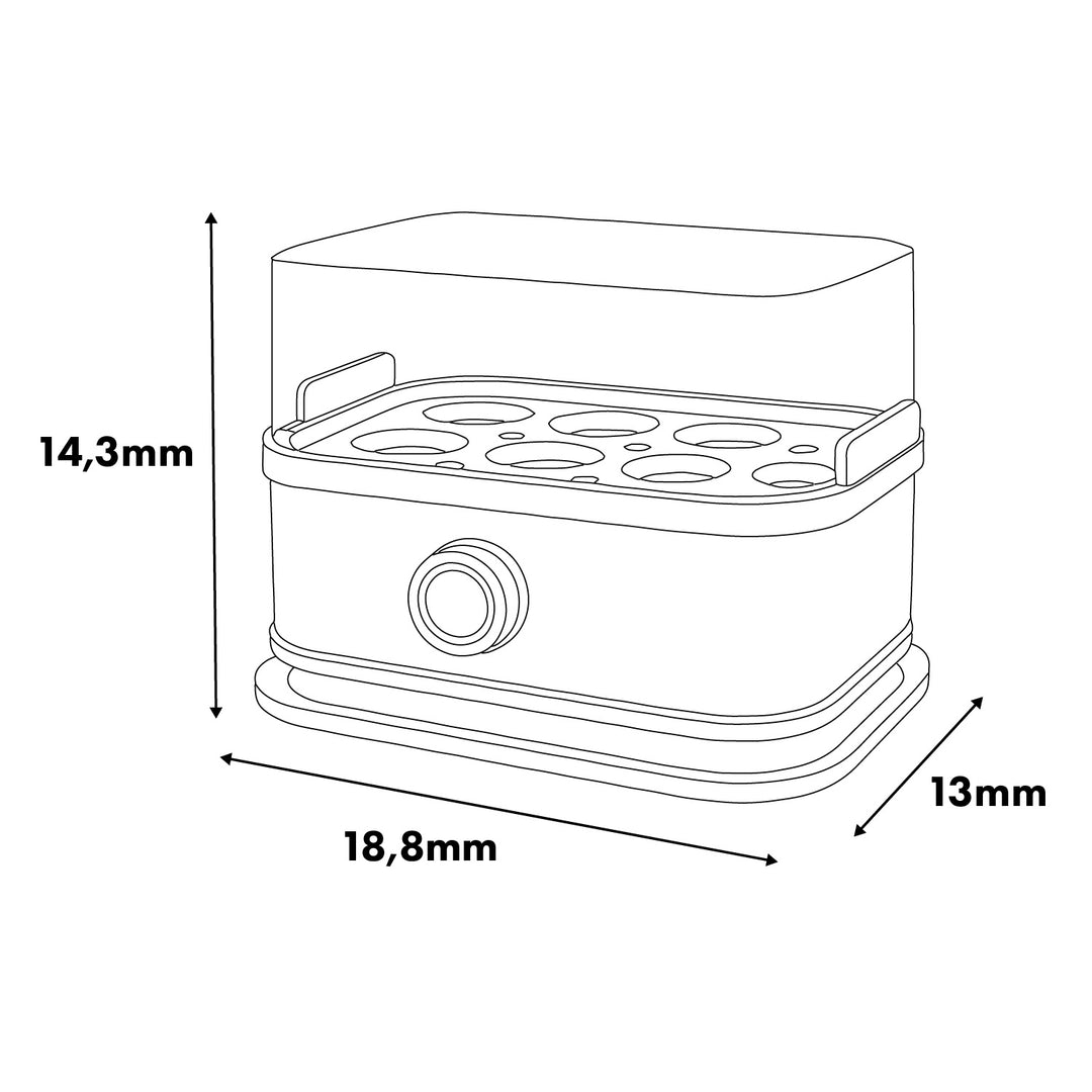 Automatický varič na vajcia GreenBlue, výkon 200 W, až na 6 vajec, odmerka, 220–240 V~, 50/60 Hz, GB359