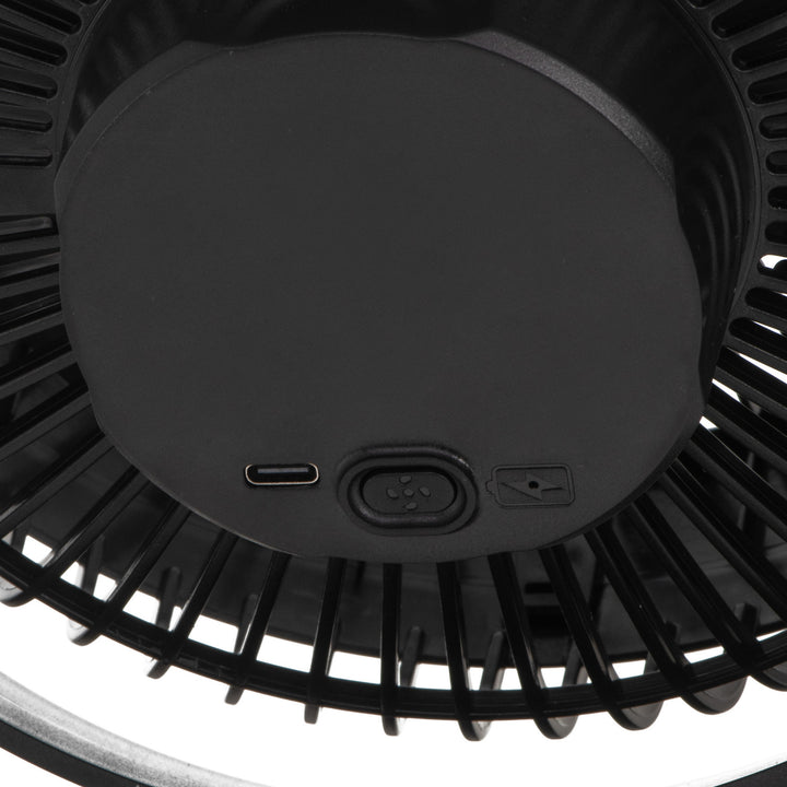 Stolný ventilátor s klipom, na batériu, 15,5 cm, otočný o 360°, USB-C, Adler