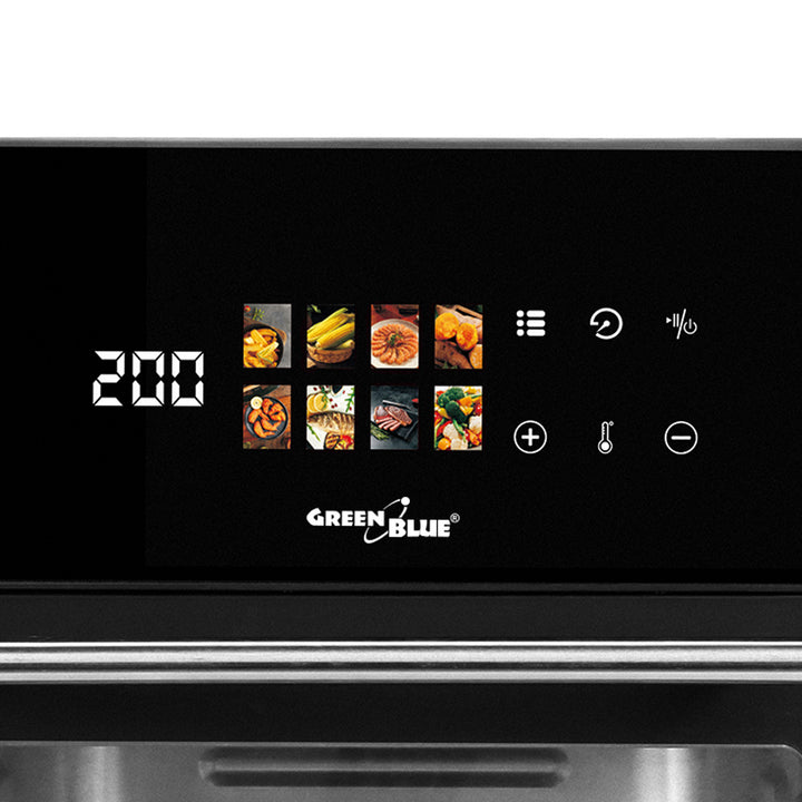 Beztuková fritéza AIR FRYER GreenBlue, výkon 1800 W, objem 10 l, 8 programov, príslušenstvo, časovač, GB950 + teplomer/sonda na potraviny, GreenBlue GB178