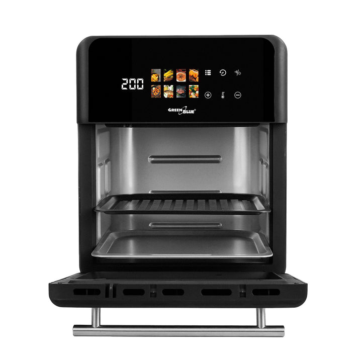 Bezolejová fritéza AIR FRYER GreenBlue, výkon 1800 W, objem 10 l, 8 programov, príslušenstvo, časovač, GB950 + papierové vložky 16 cm, 100 ks