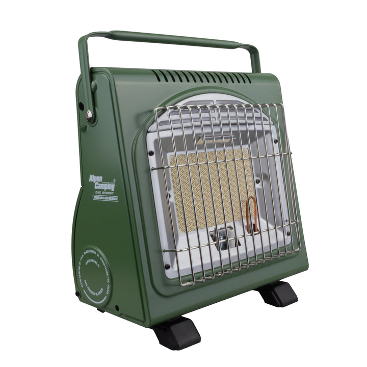Prenosný plynový varič Alpen Camping, 2 v 1, spotreba plynu 124 g/h, piezoelektrické zapaľovanie, ICELAND IK-1000 PRO+ 4x plynová kartuša 227 g GreenBlue. Certifikát: Pi 0875, v súlade s normou EN 417
