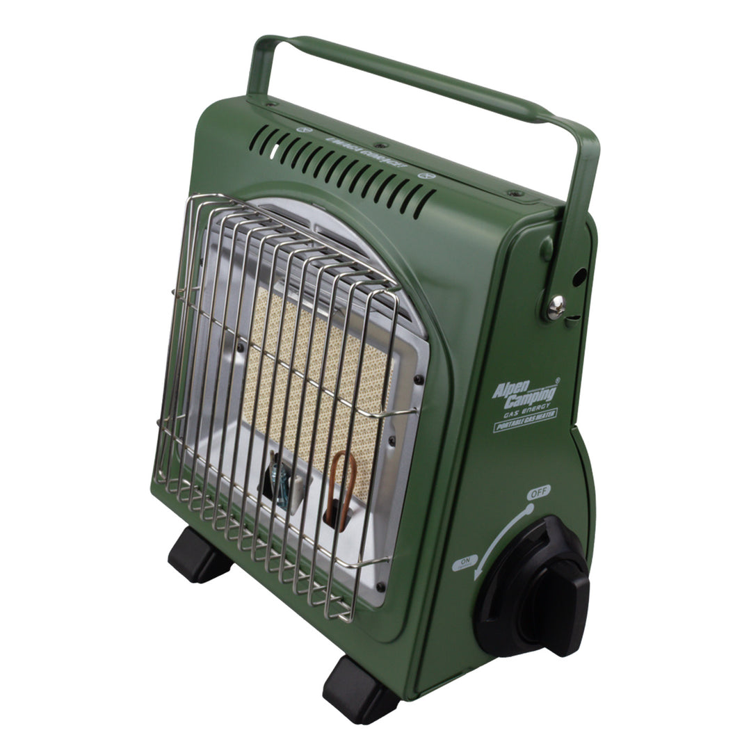 Prenosný plynový varič Alpen Camping, 2 v 1, spotreba plynu 124 g/h, piezoelektrické zapaľovanie, ICELAND IK-1000 PRO+ 4x plynová kartuša 227 g GreenBlue. Certifikát: Pi 0875, v súlade s normou EN 417