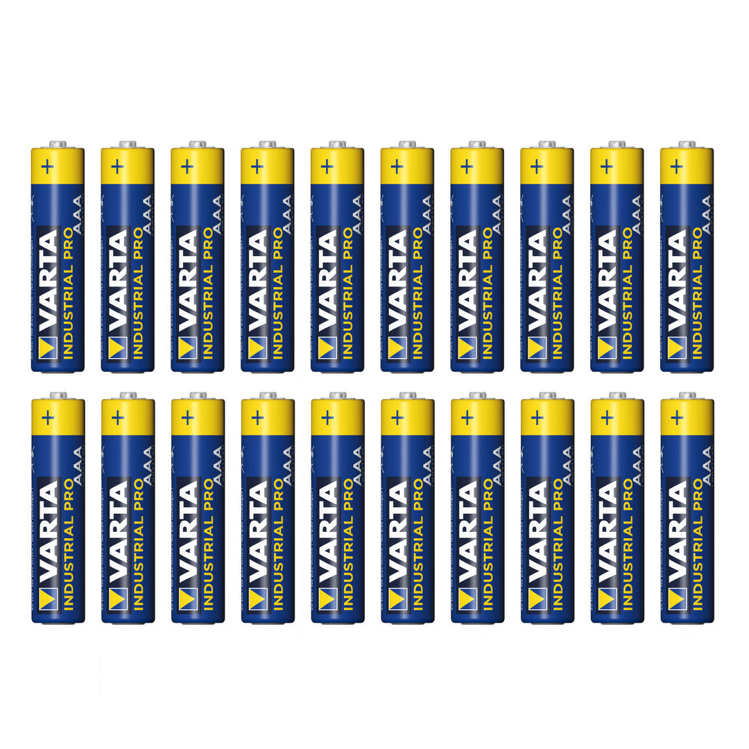 20 ks alkalických batérií R-03 LR03 AAA Varta Industrial 4003