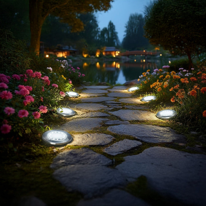 Solárna záhradná LED lampa Maclean IP44, 12 LED SMD, 4000 K, Ni-MH 600 mAh, 0,7 W, MCE318, 4 ks