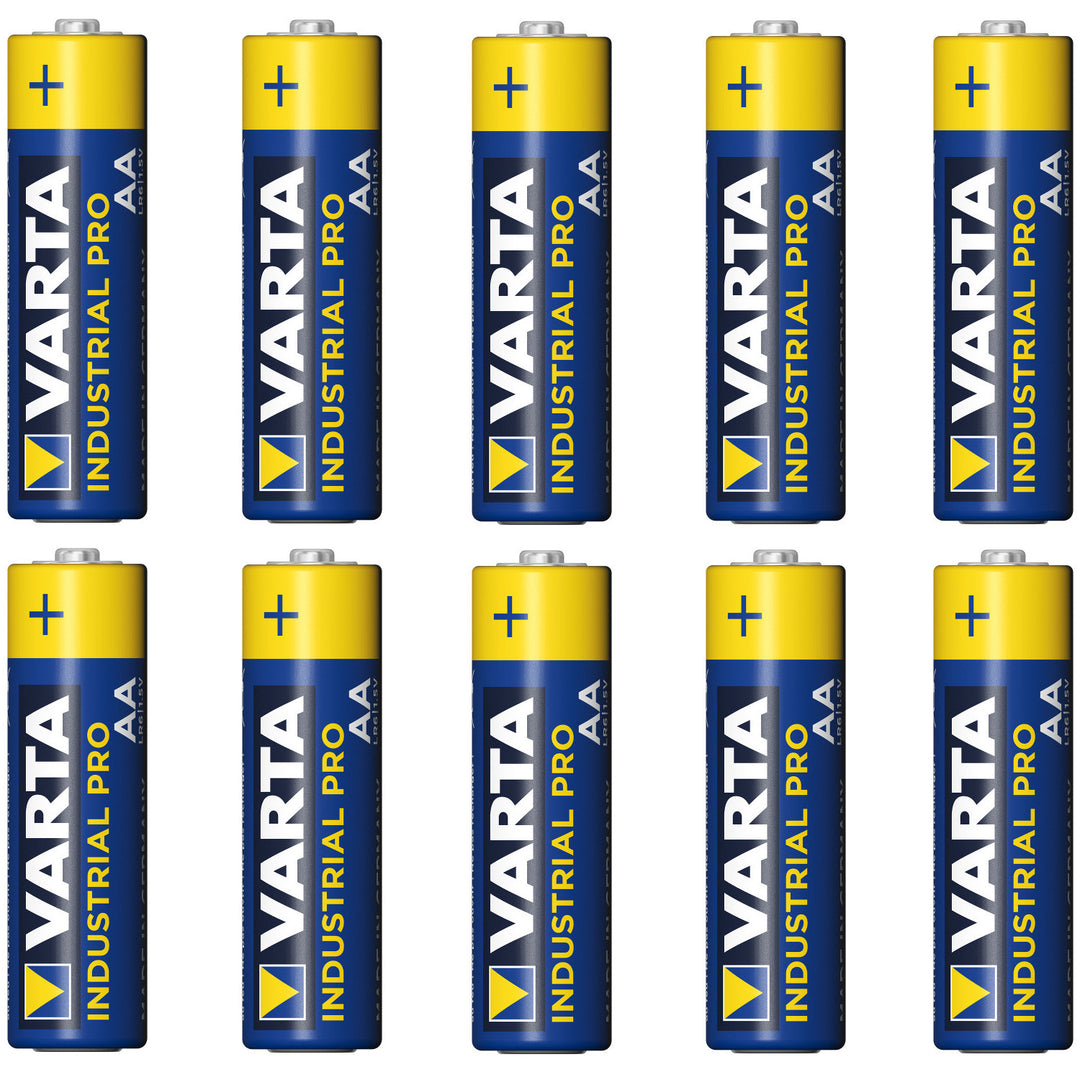 10 ks alkalických batérií R-06 LR6 AA 1,5 V Varta Industrial 4006