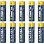 10 ks alkalických batérií R-06 LR6 AA 1,5 V Varta Industrial 4006