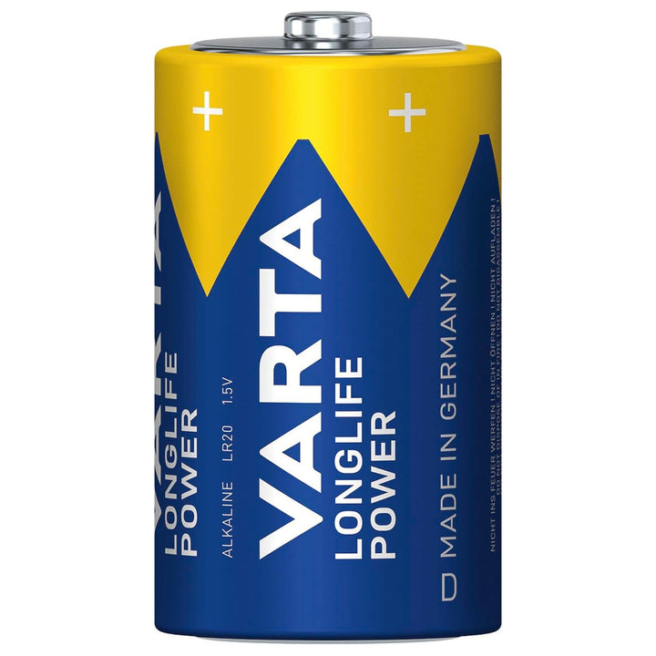 6 ks alkalických batérií R-20 R20 D 1,5 V Longlife Power Varta