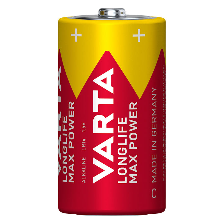 6 ks alkalických batérií R-14 R14 C 1,5 V Varta Longlife Max Power