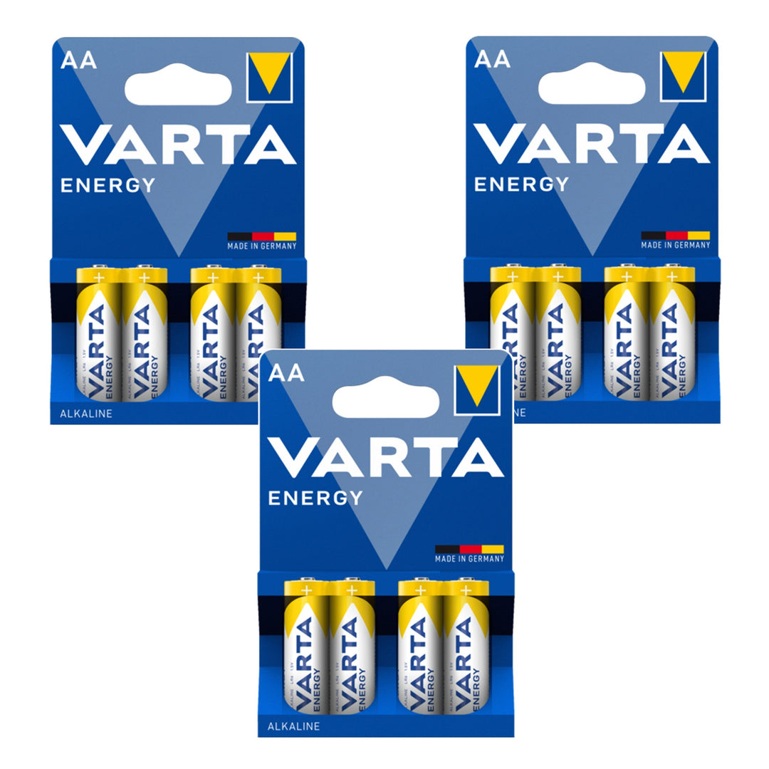 12 ks batérií R-06 LR06 AA 1,5 V Varta Energy (alkalické)