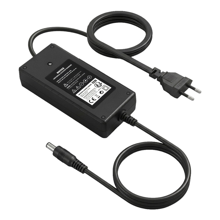 Univerzálna nabíjačka / napájací adaptér Maclean Energy, pre kolobežky, 42 V DC, 2 A, max. 85 W, rýchle nabíjanie, 6 konektorov, MCE667