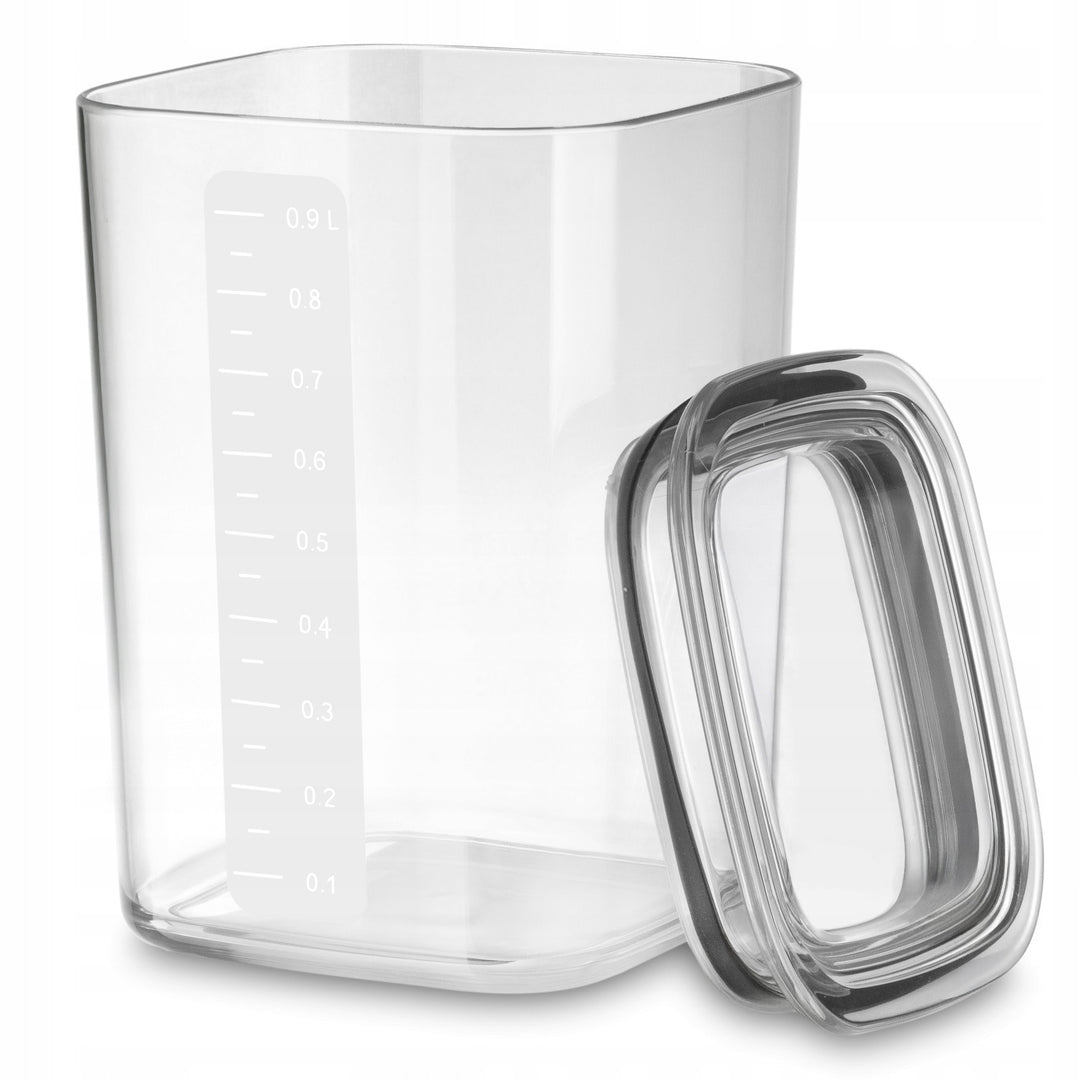 Kuchynské nádoby Practic na sypké potraviny, objem 0,6 l, 0,9 l, 1,5 l, s viečkami s tesnením,