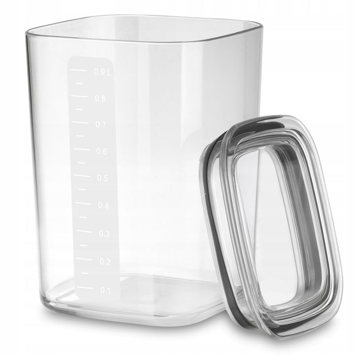 Kuchynské nádoby Practic na sypké potraviny, objem 0,6 l, 0,9 l, 1,5 l, s viečkami s tesnením,