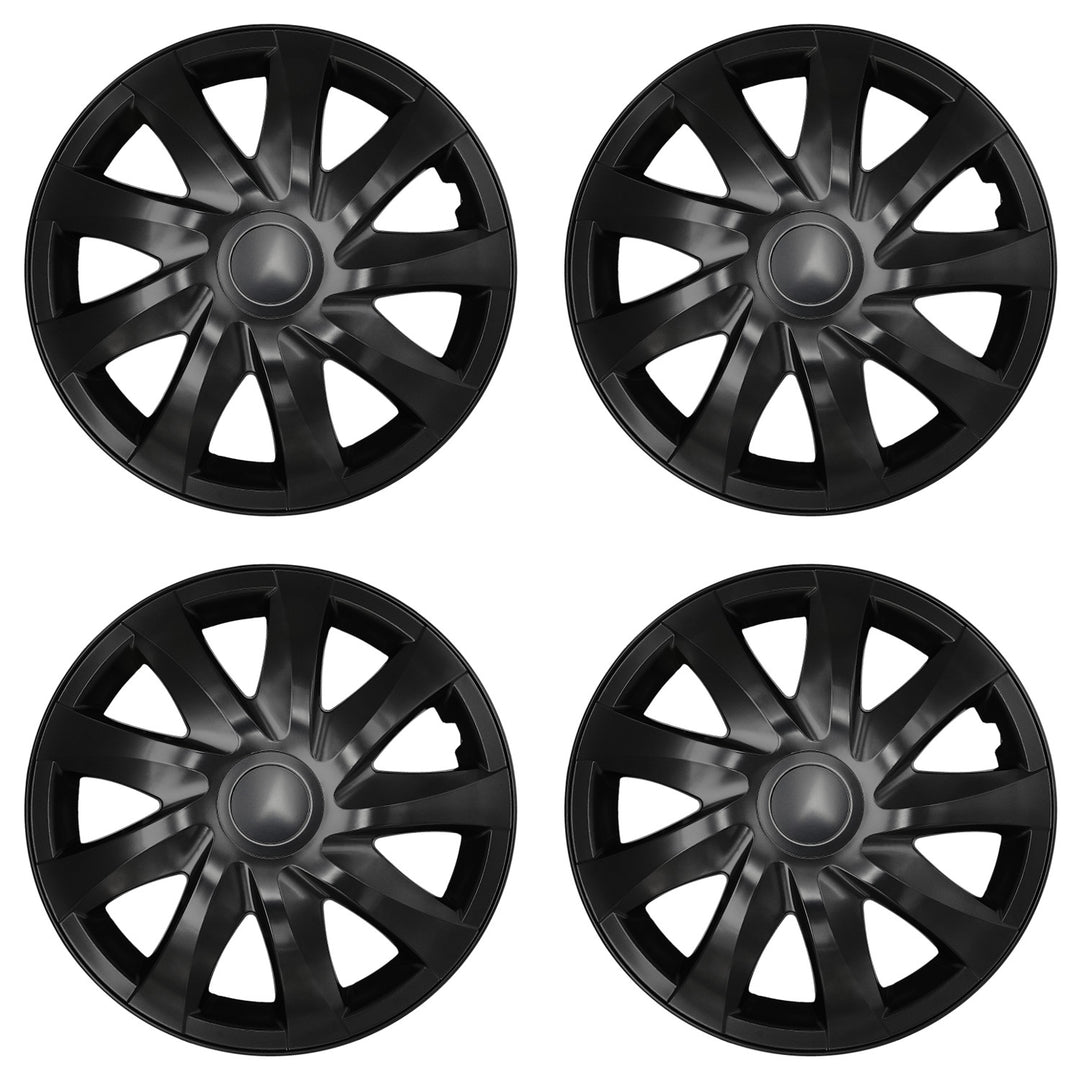 Univerzálne kryty kolies 14'' NRM DRACO čierna matná 4 ks