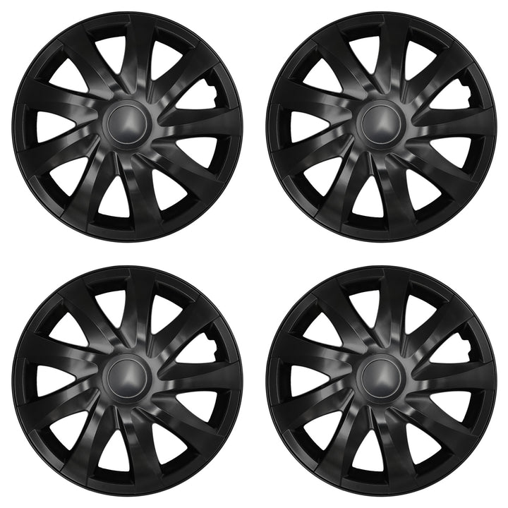 Univerzálne kryty kolies 15'' NRM DRACO čierna matná 4 ks