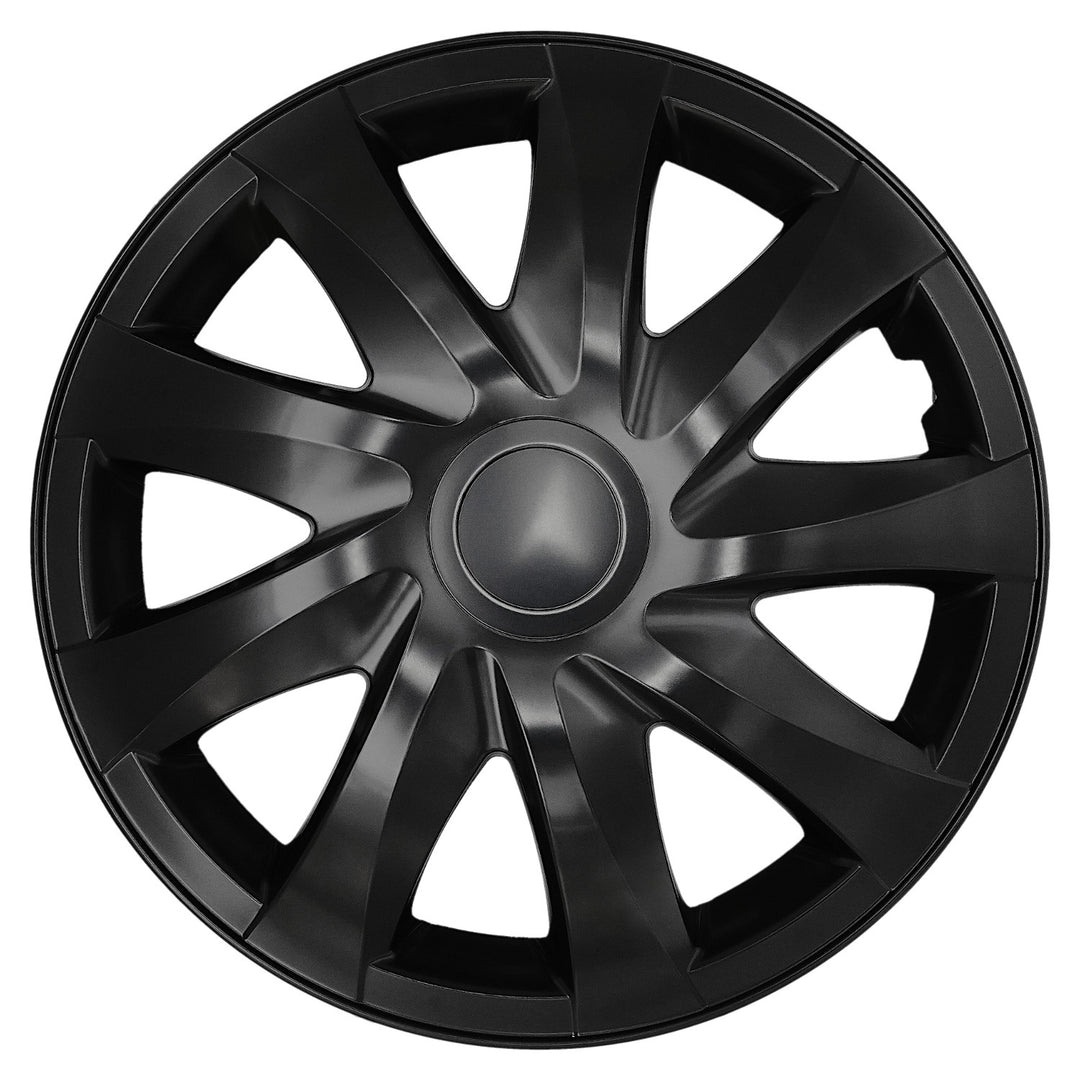 Univerzálne kryty kolies 16'' NRM DRACO čierna matná 4 ks