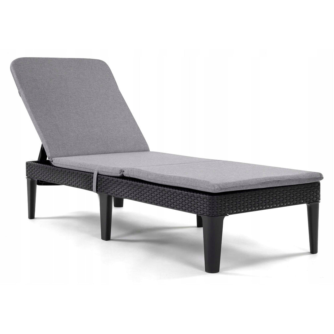 Vankúš na ležadlo Jaipur, farba sivá, tkanina S-550, rozmery 190 × 60 cm, dva systémy upevnenia, vodovzdorný, možnosť prania vcelku, Jaipur Melange S-03