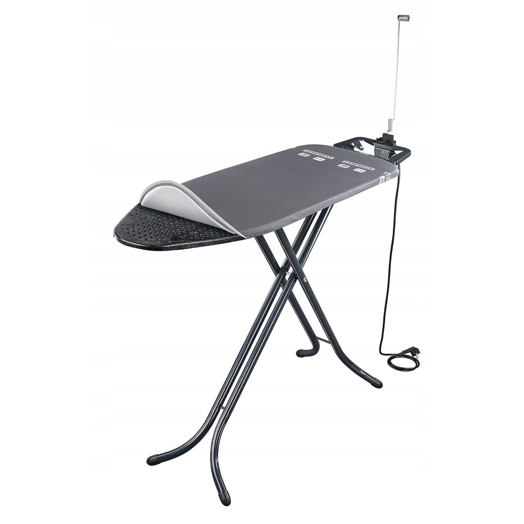 Žehliaca doska Leifheit Air Board M Black Plus, odráža teplo a paru, nastaviteľná výška, 72485