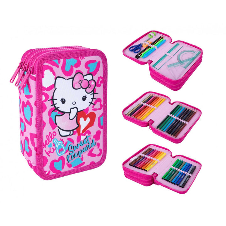 Školská sada Hello Kitty Coolpack, 3-komorový batoh Jerry (15"), puzdro na písacie potreby Jumper 3 s príslušenstvom a športová taška na topánky