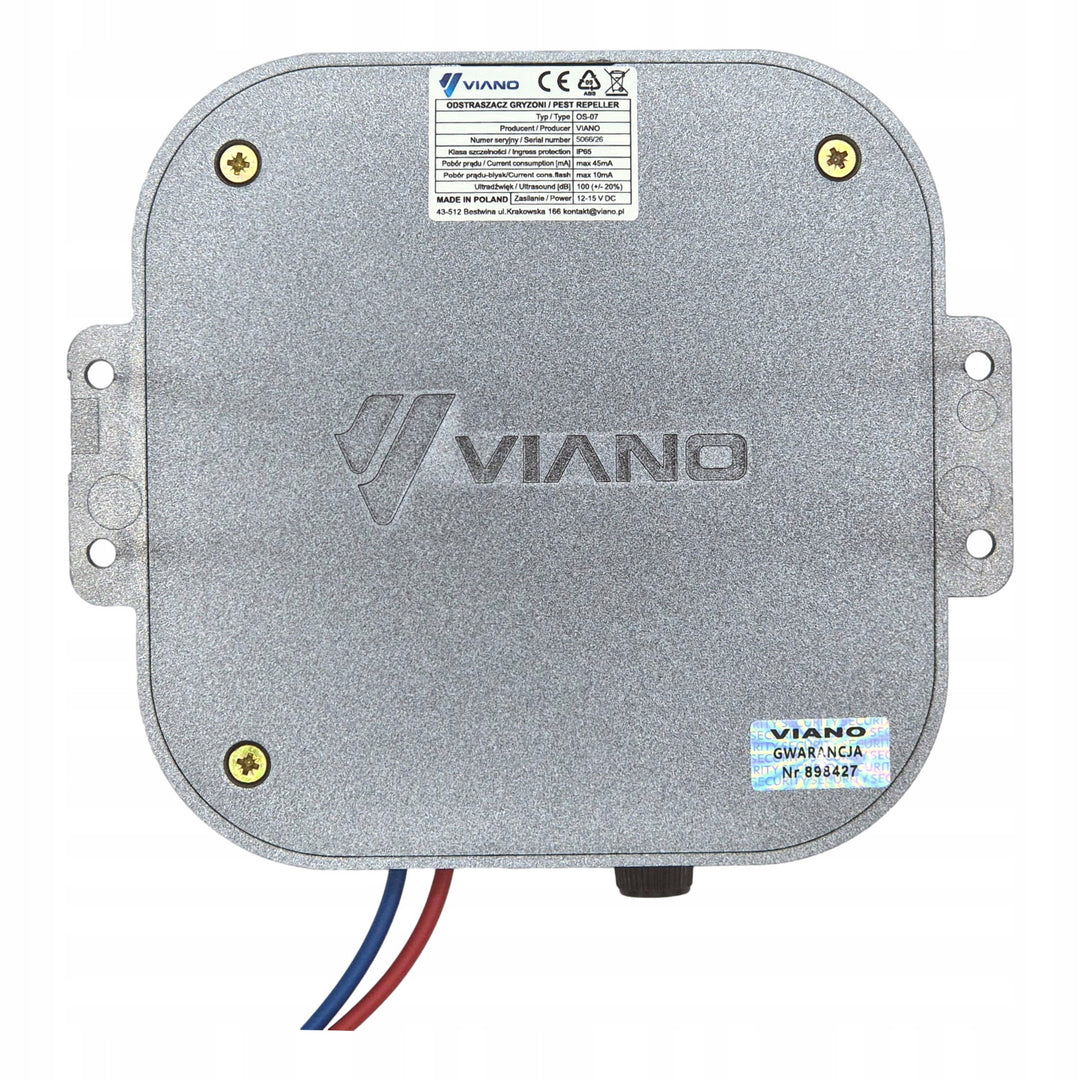 Automatický odpudzovač kun, hlodavcov, potkanov a myší, Viano Power LED