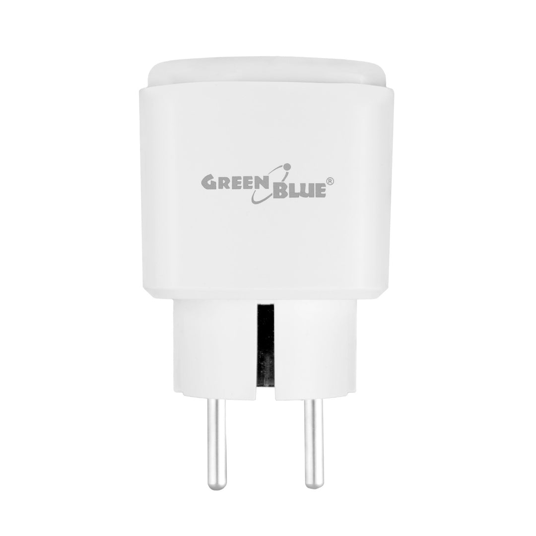 Diaľkovo ovládaná WiFi zásuvka GreenBlue, Android/iOS/Alexa/Google Home, časovač, wattmeter, max. 16 A/3840 W, GB735 W, 2 ks