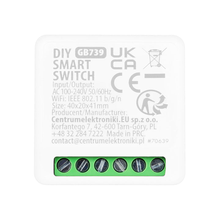 Zápustný WiFi relé GreenBlue, Android/iOS/Alexa/Google Home, 100–240 V striedavého prúdu, 50/60 Hz, max. 16 A, pre LED 150 W, GB739, 4 kusy