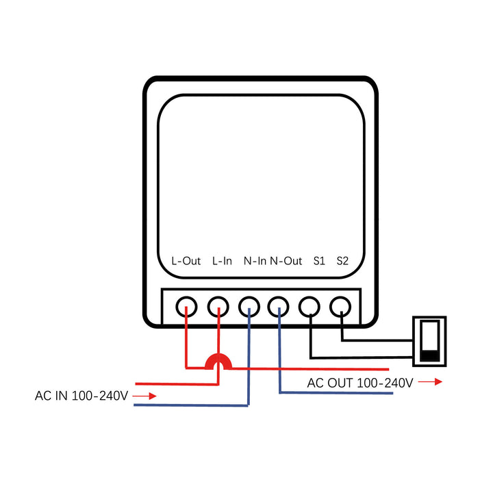 Zápustný WiFi relé GreenBlue, Android/iOS/Alexa/Google Home, 100–240 V striedavého prúdu, 50/60 Hz, max. 16 A, pre LED 150 W, GB739, 4 kusy