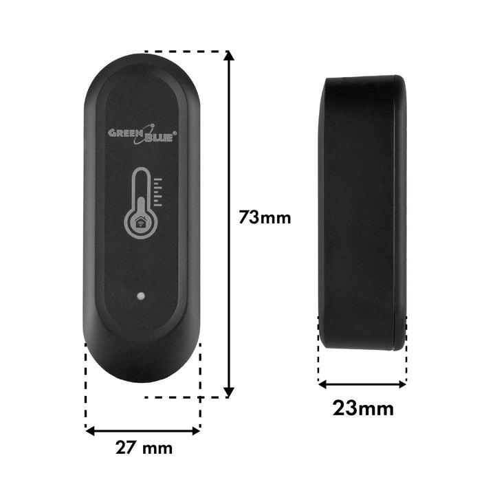Vonkajší snímač teploty a vlhkosti WiFi GreenBlue, Android/iOS, 3,0 V DC, LR03x2, IP65, GB741, 2 kusy