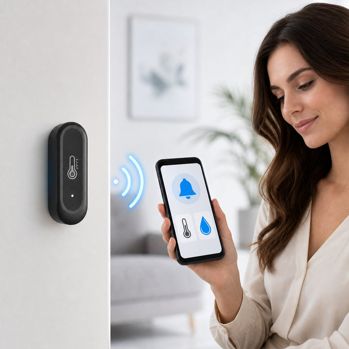 Vonkajší snímač teploty a vlhkosti WiFi GreenBlue, Android/iOS, 3,0 V DC, LR03x2, IP65, GB741, 2 kusy