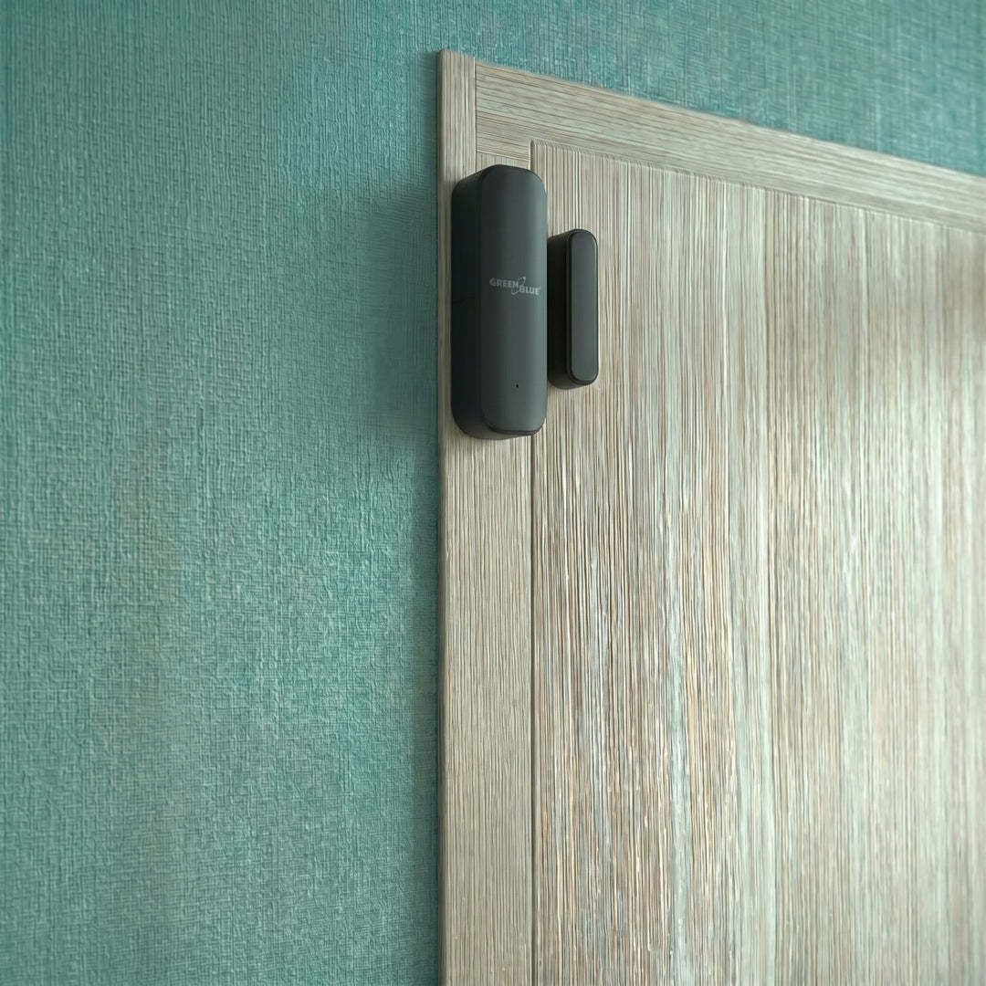 Bezdrôtový kontaktný senzor / senzor otvorenia WiFi GreenBlue, Android/iOS, na dvere / okná, 3,0 V DC, LR03x2, GB479 B, 2 sady