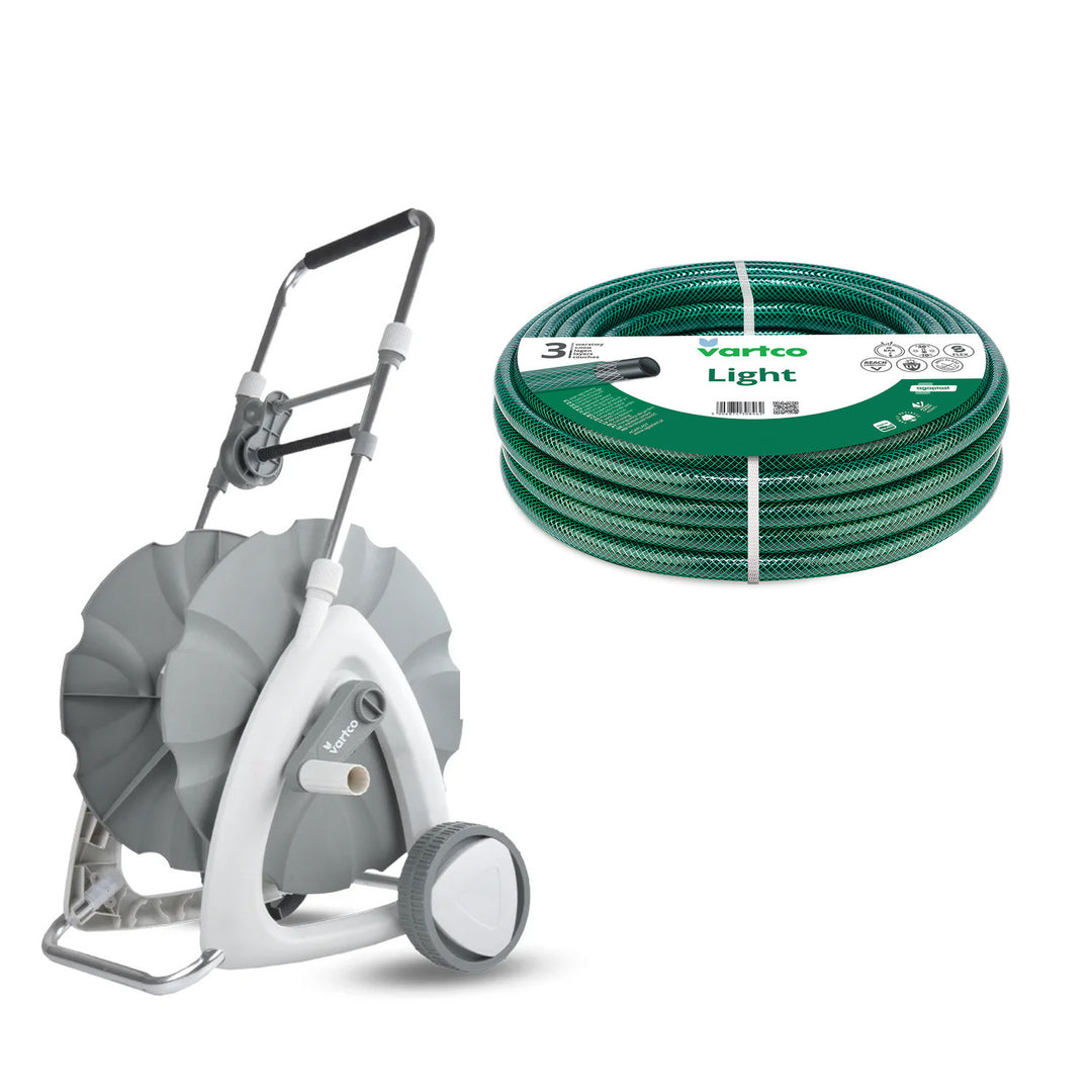 Vozík na záhradnú hadicu + záhradná hadica Vartco Light 1/2" 25 m Agaplast