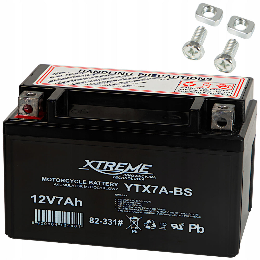Bezúdržbová gélová motocyklová batéria Xtreme, 12 V, 7 Ah, ľavá, 82-331