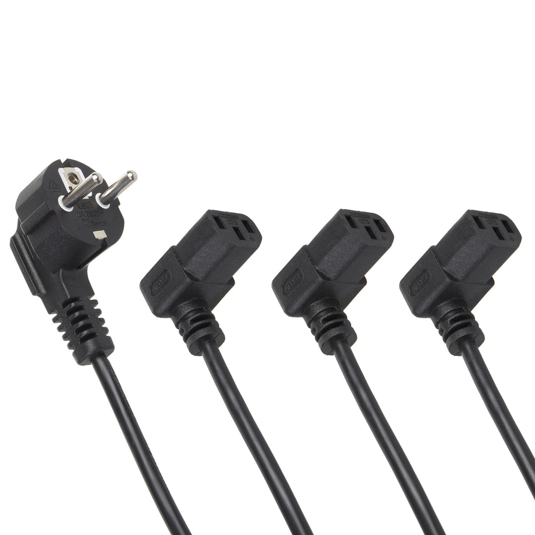 Napájací kábel Maclean, uhlový, 3-pinový, zástrčka EU, 3 m, MCTV-854, 3 kusy