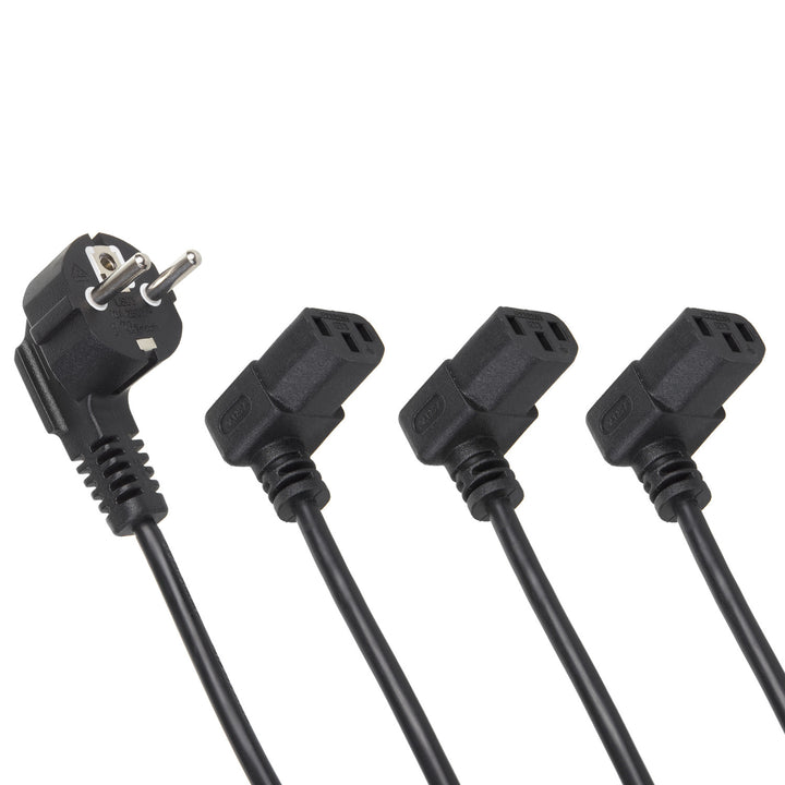 Napájací kábel Maclean, uhlový, 3-pinový, zástrčka EU, 3 m, MCTV-854, 3 kusy